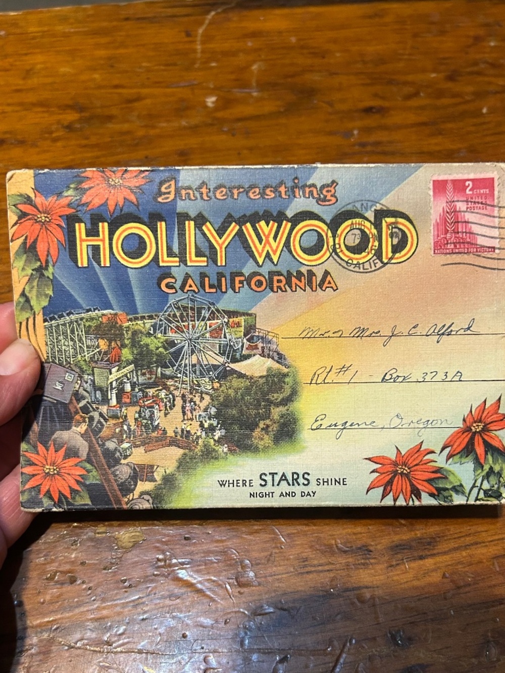 Vintage Hollywood Folding Postcard Souvenir Book
